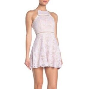 Jump Junior Flair Halter Lace Dress Ivory Size 1/2